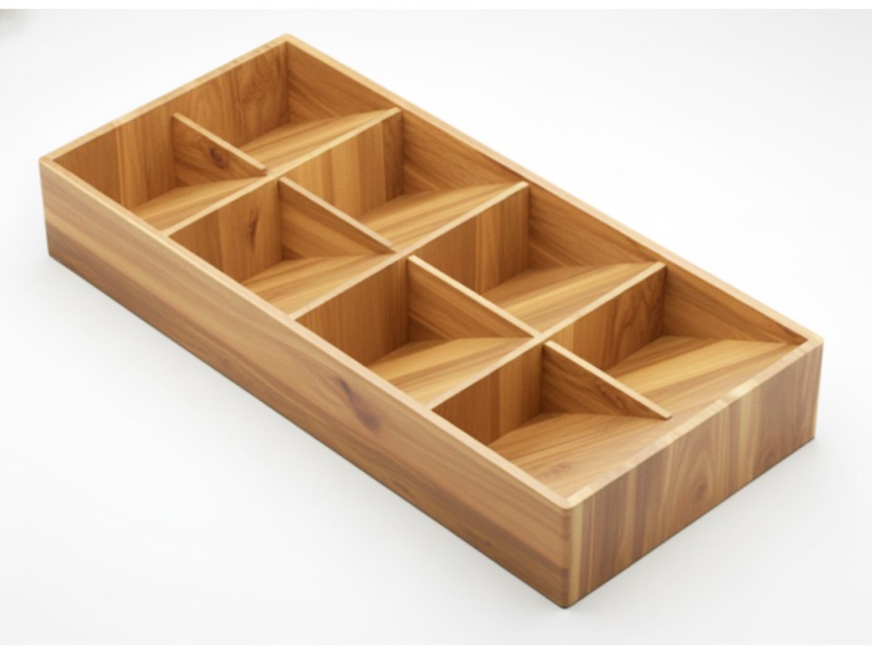 Acacia Wood Tea/Coffee Bag Organizer - Multipurpose Storage Solution